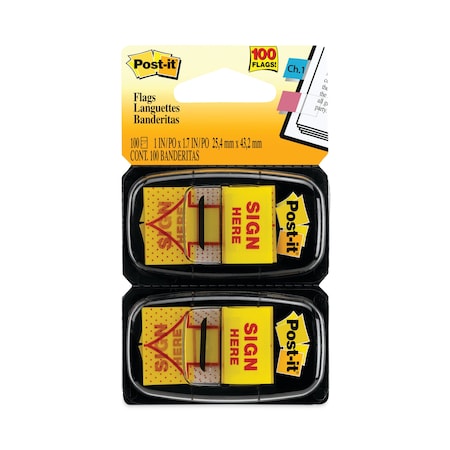 Post-It Sign Here, Flag, PK100 680-SH2